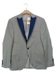 Vorschaubild 1 von Premium Herren Sakko Gr. 46 Grau Blau Slim Fit Blazer Jacke