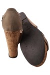 Vorschaubild 3 von Damen Plateausandalen Gr. 38 Braun Elegant Korkabsatz Nieten
