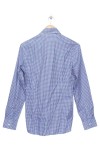 Vorschaubild 2 von sand Herren Freizeithemd Gr. 48/M Blau Kariert Langarm Baumwolle Casual