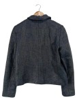 Vorschaubild 2 von Sweatjacke Damen Strukturmuster Reißverschluss Grau Gr. 40