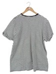 Vorschaubild 2 von Damen T-Shirt Einheitsgröße Schwarz Weiß Gestreift Casual Applikation