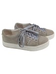 Vorschaubild 1 von Damen Schnürschuhe Wildleder Grau Gr. 39 Perlen Schleife