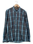 Vorschaubild 1 von Herren Freizeithemd Kariert Blau Gr. 50/L Casual Langarm Baumwolle
