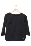 Vorschaubild 1 von Damen Bluse Schwarz Gr. 32/XXS Elegant Klassisch 3/4-Arm Strukturmuster