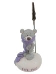 Vorschaubild 1 von Bär Teddy Kartenhalter Fotohalter Charmant Mehrfarbig 11cm