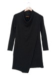 Vorschaubild 1 von Damen Blusenkleid Gr. 34/XS Schwarz Minimalistisch Asymmetrisches Kleid