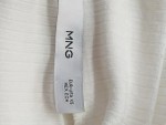Vorschaubild 3 von Damen Pullover Weiß Gr. 34/XS Rippstrick Rollkragen Basic