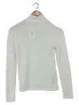Vorschaubild 2 von Damen Pullover Weiß Gr. 34/XS Rippstrick Rollkragen Basic