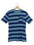 Vorschaubild 1 von Jungen T-Shirt Gr. 164 Blau Gestreift Kurzarm Casual Logo-Print