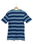 Vorschaubild 2 von Jungen T-Shirt Gr. 164 Blau Gestreift Kurzarm Casual Logo-Print