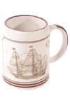 Vorschaubild 1 von Vintage Bierkrug Keramik Beige Maritim Segelschiff Boot Klassisch