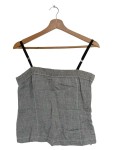 Vorschaubild 1 von Damen Top Gr. 36/S Grau Leinen Klassisch Minimalistisch Casual