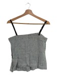 Vorschaubild 2 von Damen Top Gr. 36/S Grau Leinen Klassisch Minimalistisch Casual