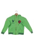 Vorschaubild 1 von U.S. POLO ASSN. Kinder Sweatjacke Gr. 122 Grün Kapuze Logo Reißverschluss