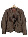 Vorschaubild 1 von Sweatjacke Damen Gr. 38/UNI Braun Polyester Strukturmuster Langarm