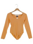 Vorschaubild 1 von Damen Body Langarm Gr. 36/S Casual Orange Baumwolle