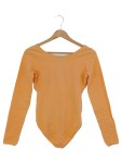 Vorschaubild 2 von Damen Body Langarm Gr. 36/S Casual Orange Baumwolle