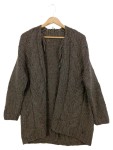 Vorschaubild 1 von Damen Strickjacke Zopfstrick Braun Gr. 34/XS Vintage Elegant