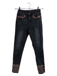 Vorschaubild 1 von Damen Jeans Wide Fit W26/34/XS Schwarz Stickerei