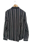 Vorschaubild 2 von Damen Freizeithemd Gr. 38/M Schwarz Gestreift Viskose Langarm