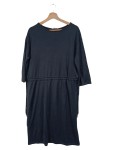 Vorschaubild 1 von Blusenkleid Damen Gr. 38/M Schwarz Tunikakleid Midi Elegant Casual