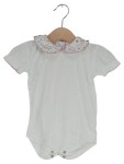 Vorschaubild 1 von Baby Body Gr. 68 Weiß Florales Muster Rüschen Knopf