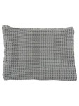Vorschaubild 1 von Babydecke Grau Baumwolle Strukturmuster Waffeloptik 92x73 cm Kuscheldecke
