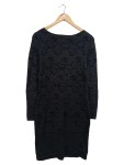 Vorschaubild 2 von Etuikleid Damen Gr. 32/XXS Schwarz Viskose Blumenmuster Elegant