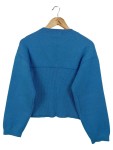Vorschaubild 2 von Pullover Damen Blau Gr. 38/M Casual Strickpullover Modern