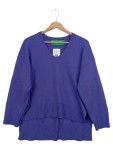 Vorschaubild 1 von Damen Pullover Lila Einheitsgröße Casual V-Ausschnitt