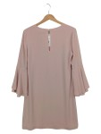 Vorschaubild 2 von Hemdblusenkleid Damen Rosa Gr. 36/S Elegant Rüschen Midikleid