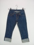 Vorschaubild 1 von Damen Jeans Wide Fit Cropped W26/34/XS Blau Denim Capri Hose