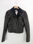 Vorschaubild 1 von Damen Lederjacke Schwarz Gr. 34/XS Klassisch Elegant Vintage
