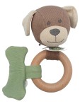 Vorschaubild 1 von Greifling Hund Knochen Holz Baumwolle Mehrfarbig Baby Spielzeug