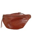 Vorschaubild 1 von Gürteltasche Damen Braun Kroko-Optik Bauchtasche Vintage Streetwear 28cm