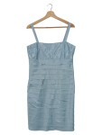 Vorschaubild 1 von festliches Kleid Damen 32/XXS Blau Strukturmuster Midikleid