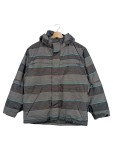 Vorschaubild 1 von Herren Steppjacke Gr. 52/L Gestreift Grau Outdoor Kapuze