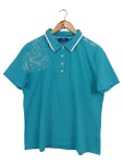Vorschaubild 1 von Damen Poloshirt Gr. 46/3XL Blau Casual Basic Feminin