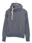 Vorschaubild 1 von Damen Sweatjacke Gr. 34/XS Blau Anker Muster Kapuze Casual