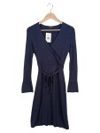Vorschaubild 1 von Damen Festliches Wickelkleid Gr. 32/XXS Blau Glitzer Elegant