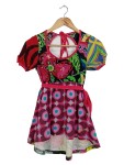 Vorschaubild 1 von Freizeitkleid Damen XS 34 Blumenmuster Boho Baumwolle Mehrfarbig