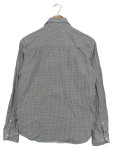 Vorschaubild 2 von Herren Freizeithemd Gr. 46/S Grau Grafisch Baumwolle Langarm