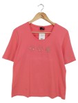 Vorschaubild 1 von Damen T-Shirt Rosa Einheitsgröße Casual Blumenmuster Schriftzug