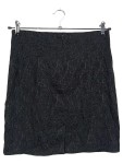Vorschaubild 2 von Faltenrock Damen Gr. 38 Schwarz Elegant Florales Muster