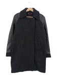 Vorschaubild 1 von Klassischer Mantel Damen 38/M Schwarz Leder Wolle