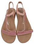 Vorschaubild 2 von Sandaletten Damen Gr. 37 Rosa Casual Strass Riemchensandalen