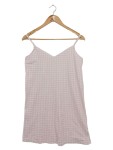 Vorschaubild 1 von Nachthemd Damen Gr. 36/38 Rosa Kariert Baumwolle Träger