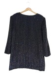 Vorschaubild 2 von Damen Felljacke Schwarz Pailletten Elegant Gr. 40/L 80cm