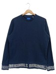 Vorschaubild 1 von Sweatshirt Herren Blau Gr. 48/M Baumwolle Schriftzug Casual Langarm