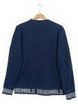 Vorschaubild 2 von Sweatshirt Herren Blau Gr. 48/M Baumwolle Schriftzug Casual Langarm